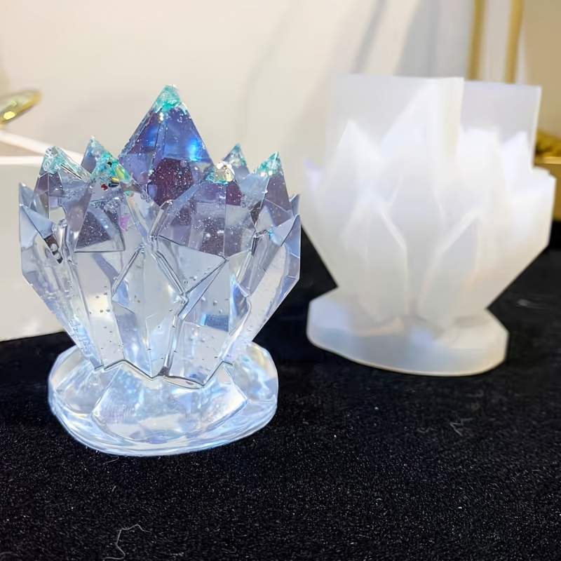 Candle Making Design - 1pcCristallo Cluster Decorativo Stampo In Silicone