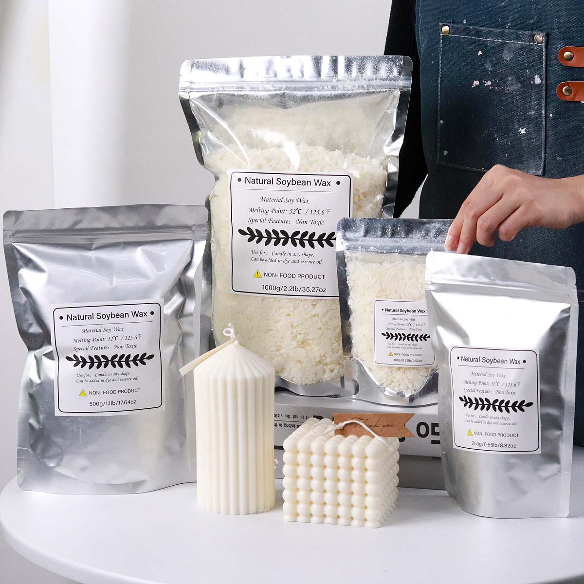 500g/1kg Naturale Cera di Soia - Soy Wax Pillar Blend recensione e prezzo